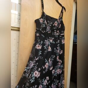 Torrid Black Purple Floral Dress Sz 2
